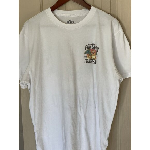 Hollister Pokemon Charizard White Short Sleeve T-Shirt Men's XL 2022 - Picture 3 of 7